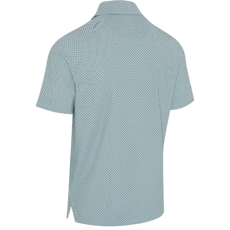 Callaway Textured Chev Printed Polo Shirt - Aquifer