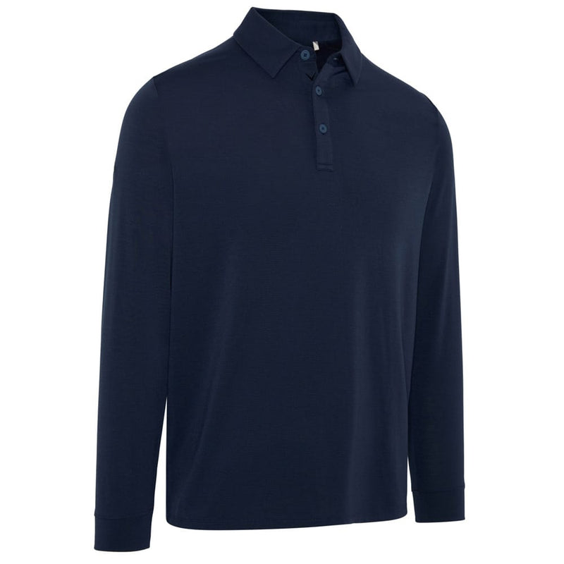 Callaway Soft Touch Long Sleeve Knit Polo Shirt - Peacoat