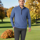 Callaway Brushed Rib 1/4 Zip Pullover - Peacoat Heather