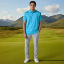Callaway Legacy Collection Logo Jacquard Polo Shirt - Blue Blossom