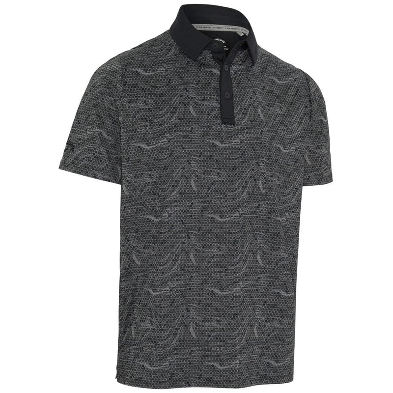 Callaway Hex Marble Polo Shirt - Caviar