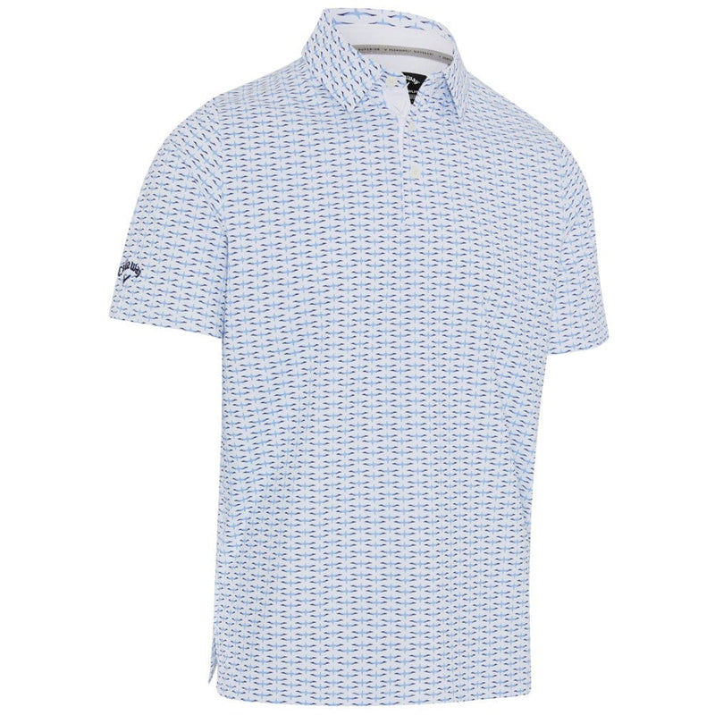 Callaway Albatross Geo Print Polo Shirt - Bright White