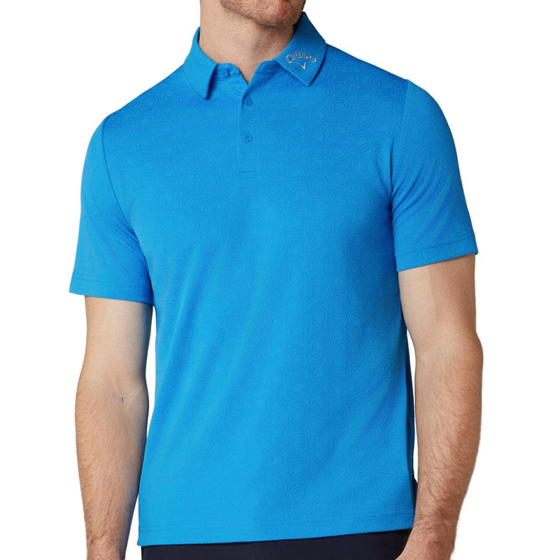 Callaway Odyssey Ventilated Jacquard Polo Shirt - Brilliant Blue