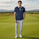 Callaway Legacy Collection Blocked Logo Collar Polo Shirt - Medieval Blue