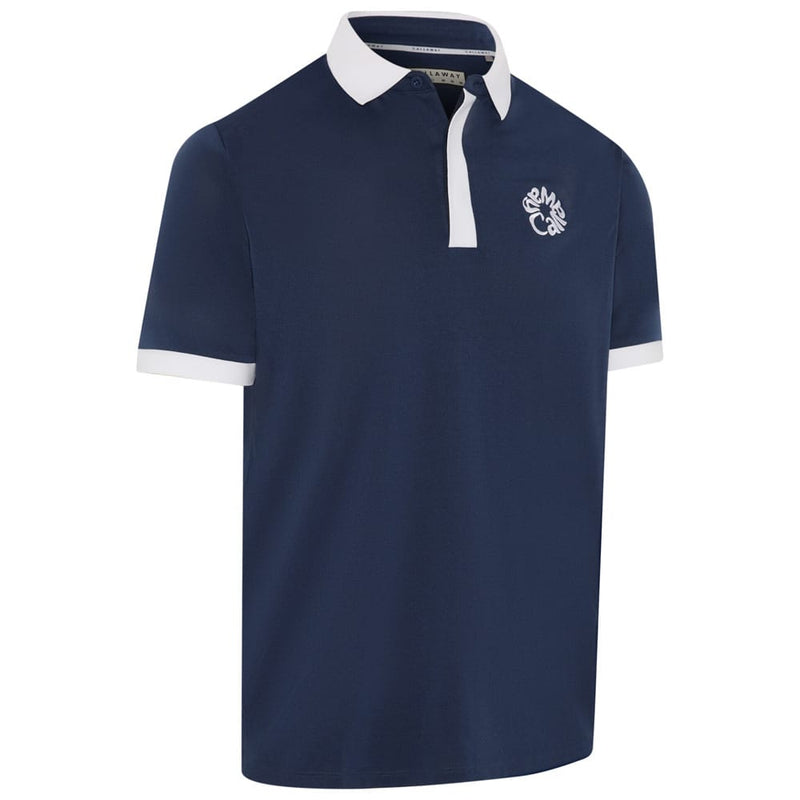Callaway Legacy Collection Blocked Logo Collar Polo Shirt - Medieval Blue