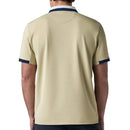 Callaway Legacy Collection Striped Colourblock Ribbed Collar Polo Shirt - Fields of Rye