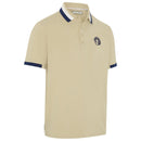 Callaway Legacy Collection Striped Colourblock Ribbed Collar Polo Shirt - Fields of Rye