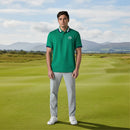 Callaway Legacy Collection Striped Colourblock Ribbed Collar Polo Shirt - Tidepool