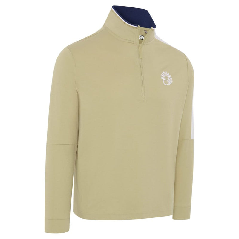 Callaway Legacy Collection Quarter-Zip Ribbed Neck Midlayer - Fields of Rye