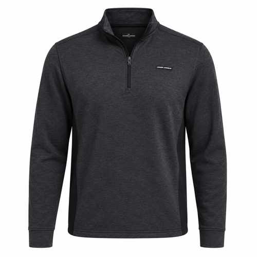 Under Armour Sweater Fleece Hybrid 1/2 Zip Pullover - Black/Black