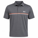 Under Armour Playoff 3.0 Stripe Polo Shirt - Castlerock/Fire/Summit White