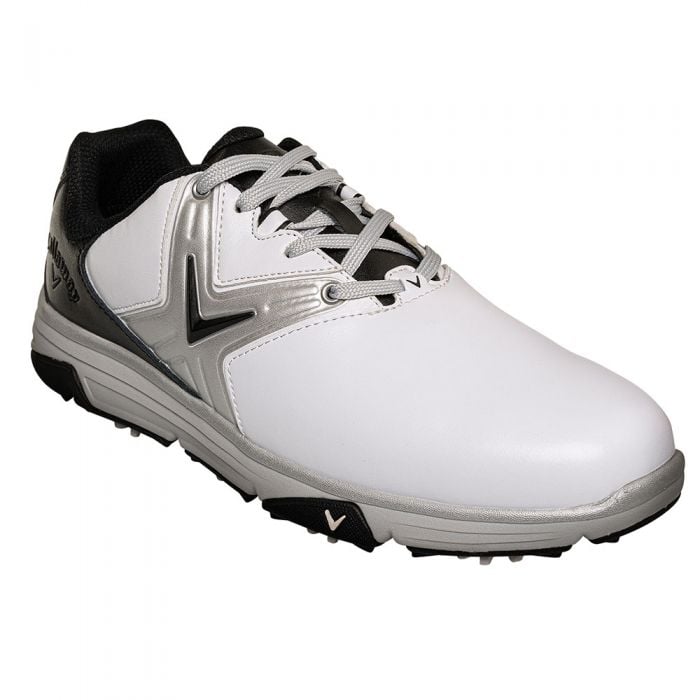 Callaway Chev Comfort Spiked Golf Shoes - White/Black