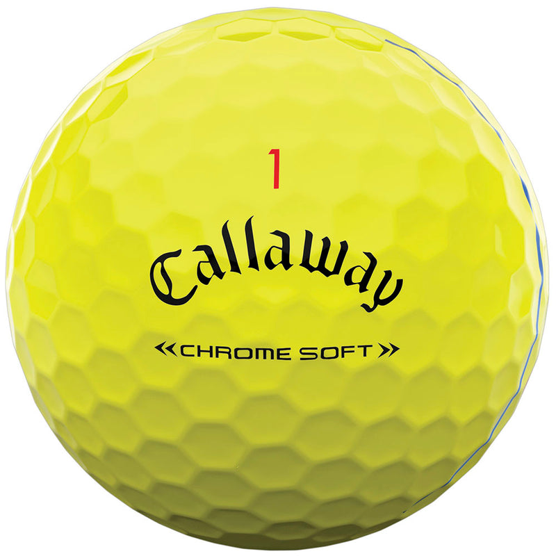 Callaway Chrome Soft Triple Track Golf Balls - Yellow - 4 for 3 (48 Pack)