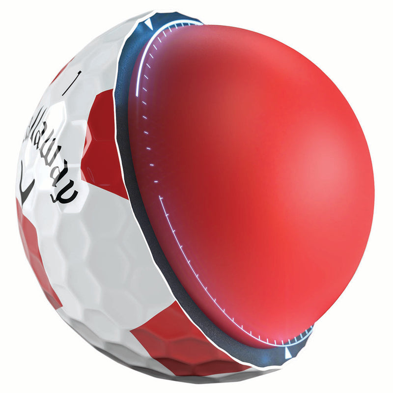 Callaway Chrome Soft Truvis Golf Balls - Red - 12 Pack