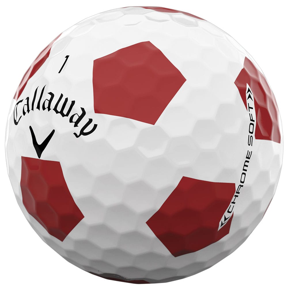 Callaway Chrome Soft Truvis Golf Balls - Red - 12 Pack