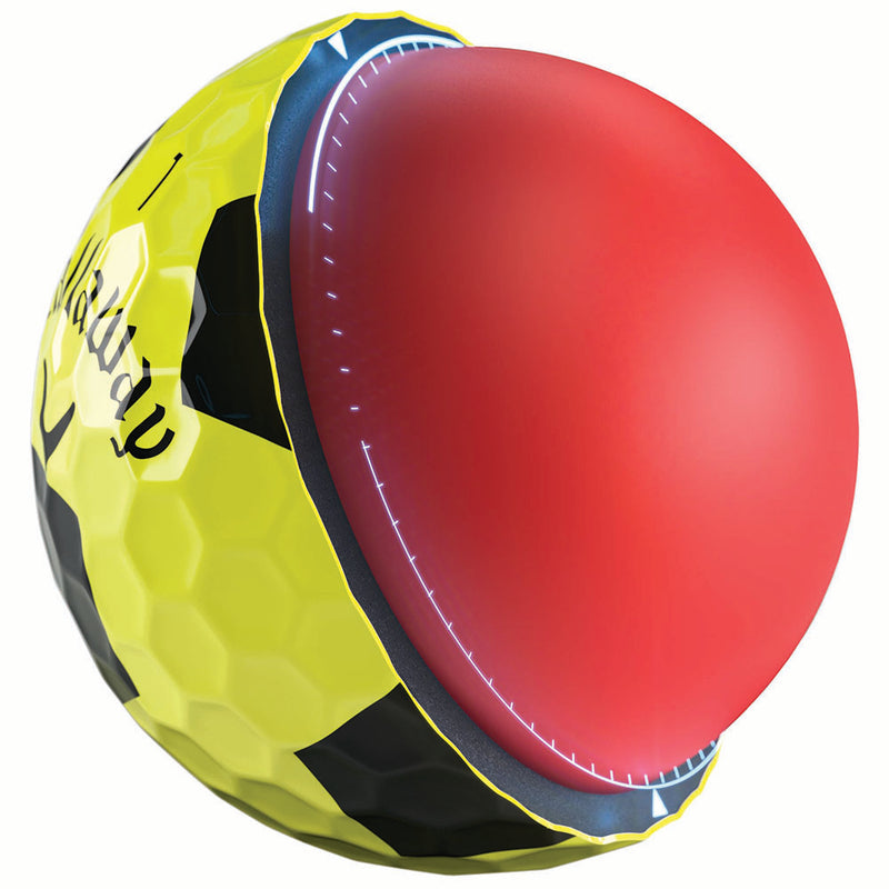 Callaway Chrome Soft Truvis Golf Balls - Yellow/Black - 12 Pack