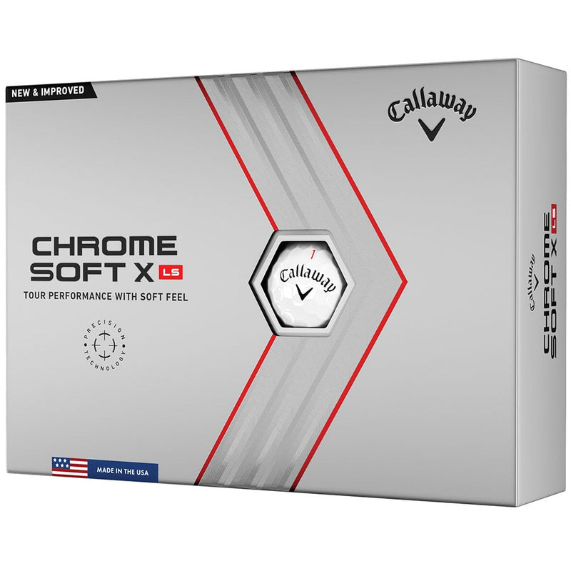 Callaway Chrome Soft X LS Golf Balls - White - 12 Pack