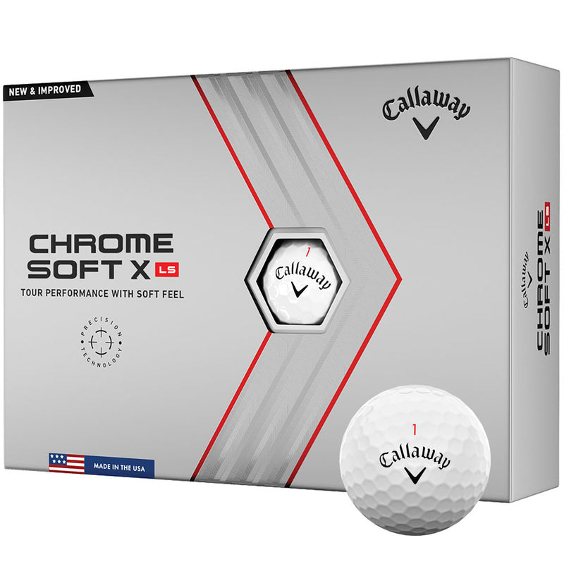 Callaway Chrome Soft X LS Golf Balls - White - 12 Pack
