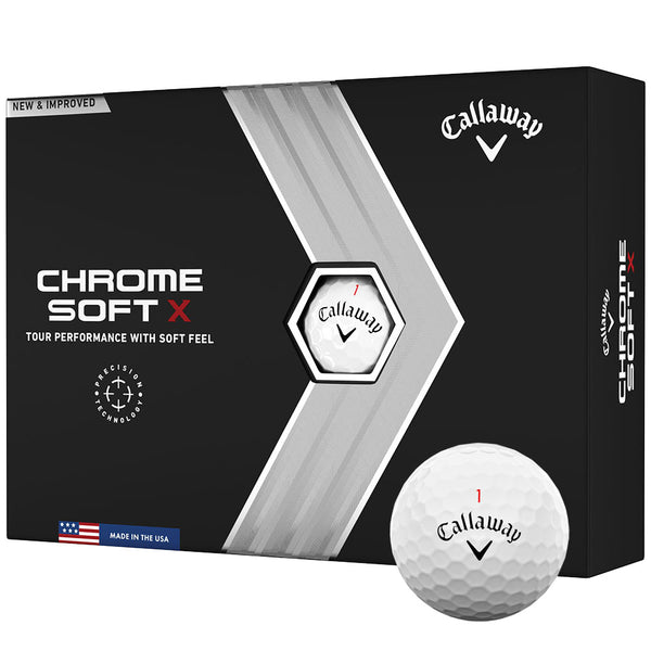 Callaway Chrome Soft X Golf Balls - White - 12 Pack