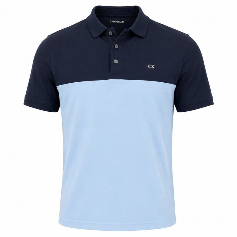 Calvin Klein Colour Block Polo Shirt - Navy/Blue