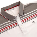 Calvin Klein Nelson Polo Shirt - White/Grey Marl