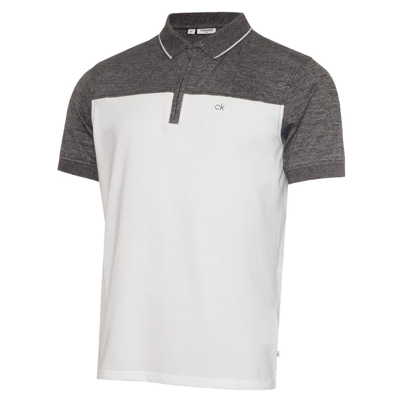 Calvin Klein Morris Polo Shirt - White/Charcoal Marl