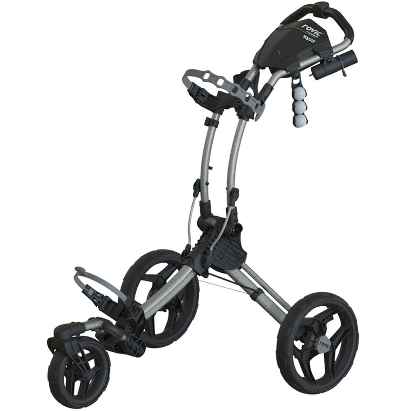 Clicgear Rovic RV1S 3-Wheel Push Trolley - Silver/Black