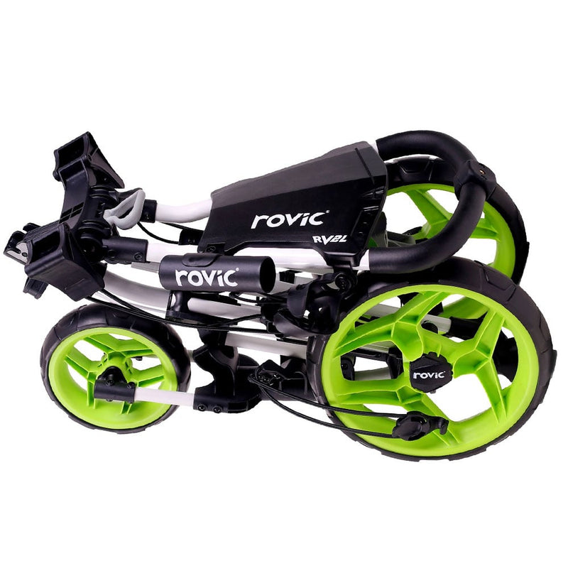 Clicgear Rovic RV2L 3-Wheel Push Trolley - Charcoal/Lime