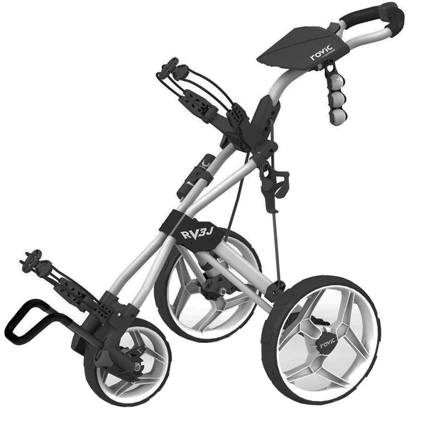 Clicgear Rovic RV3J Junior 3-Wheel Push Trolley - Arctic White