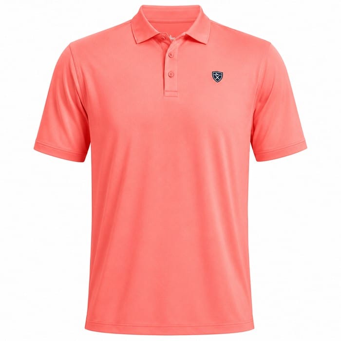 Nike Par 5 Dri-Fit Heather Polo Shirt - Hot Lava/Hot Lava