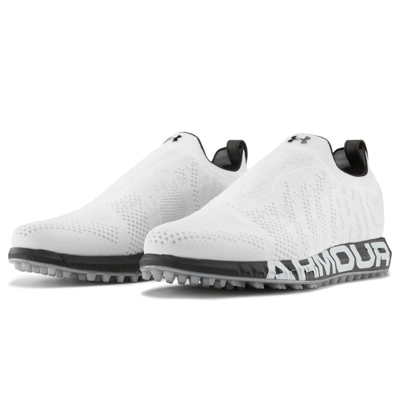 Under Armour HOVR Knit Lace Up Spikeless Shoes - White