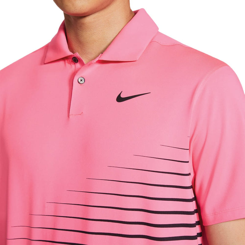 Nike Dry Vapor Stripe Graphic Polo Shirt - Hyper Pink