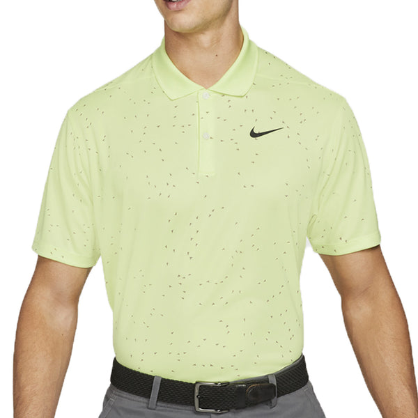 Nike Dry Victory Micro Print Polo Shirt - Lemon Twist