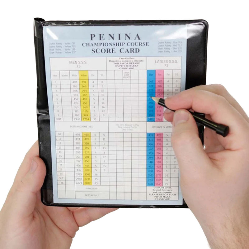 Masters Deluxe Scorecard Holder in Eco Pack - Black