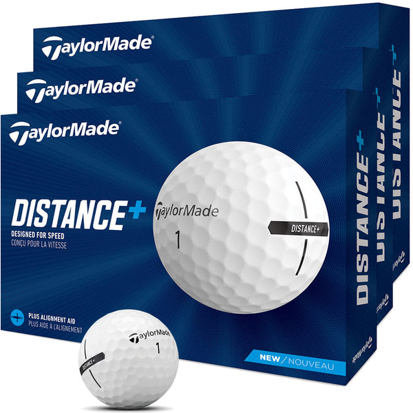 TaylorMade Distance+ Golf Balls - White - 3 for 2 Dozen