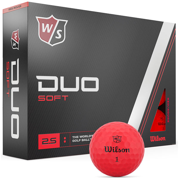 Wilson Duo Soft Golf Balls - Red - 12 Pack