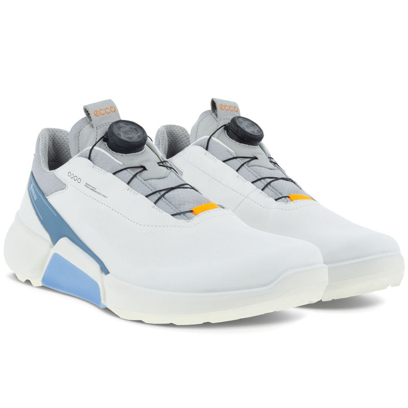 ECCO Biom H4 BOA Gore-Tex Waterproof Spikeless Shoes - White/Retro Blue