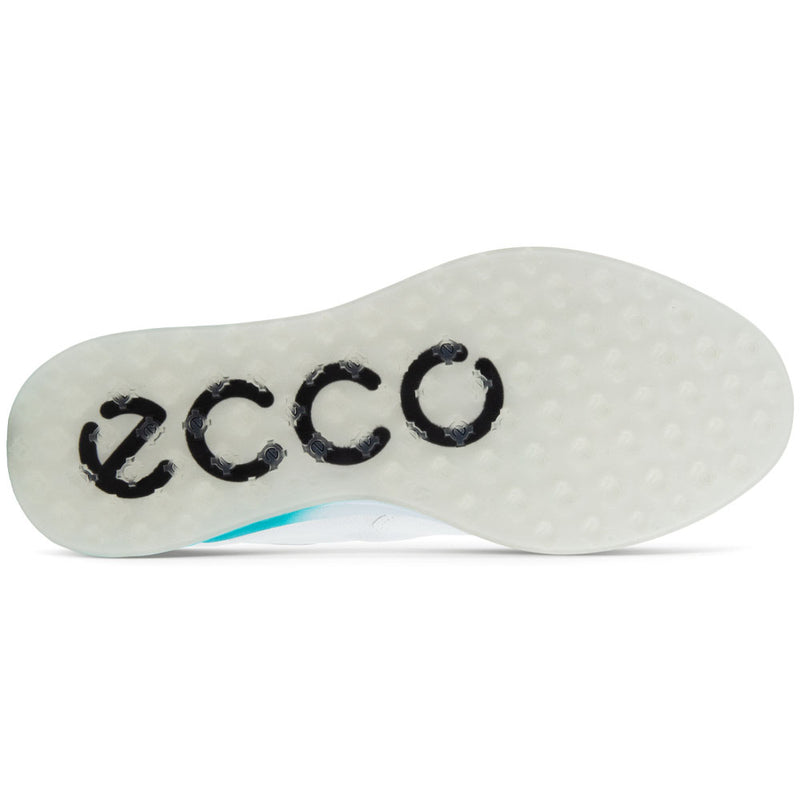 ECCO S-Three BOA Gore-Tex Waterproof Spikeless Shoes - White/Caribbean/Concrete