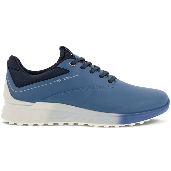 ECCO S-Three Gore-Tex Waterproof Spikeless Shoes - Retro Blue/White/Marine