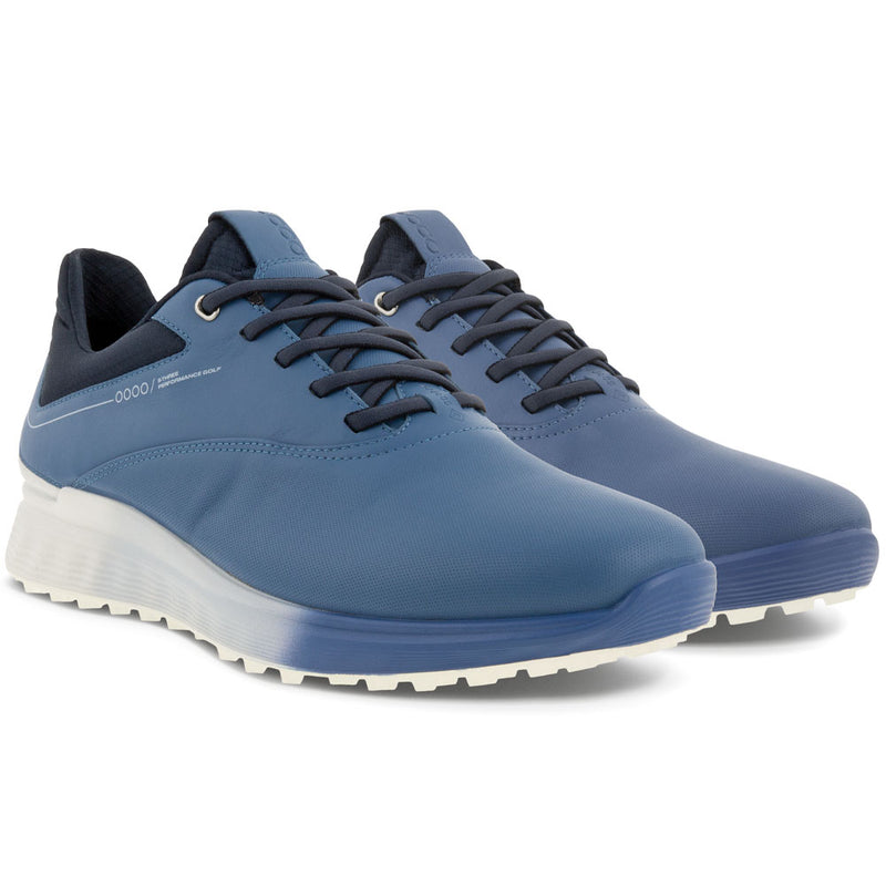 ECCO S-Three Gore-Tex Waterproof Spikeless Shoes - Retro Blue/White/Marine
