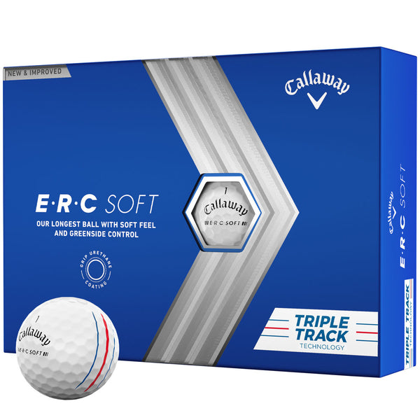 Callaway Ladies ERC Soft Reva Triple Track Golf Balls - White - 12 Pack