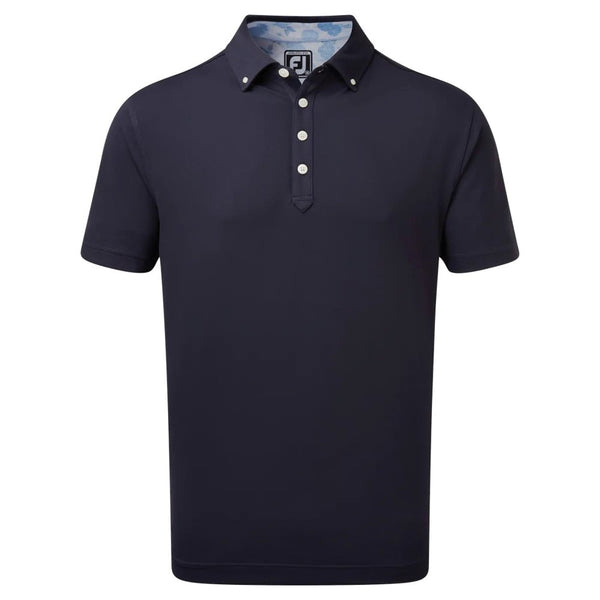 FootJoy Stretch Pique with Vintage Floral Trim - Navy