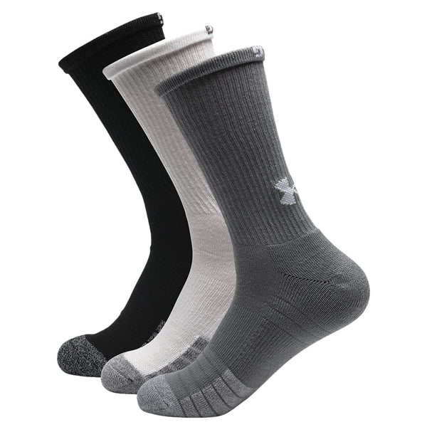 Under Armour HeatGear Crew Socks (3 Pack) - Steel