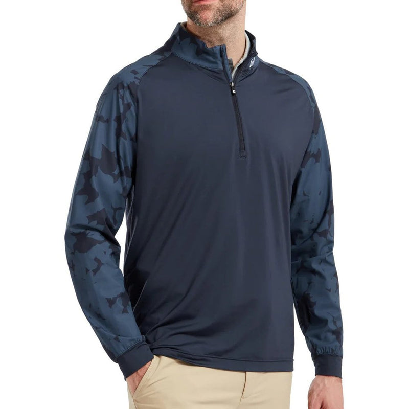 FootJoy Camo Floral Half Zip Midlayer - Navy