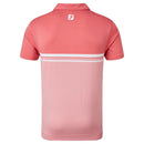 FootJoy Lisle End on Stripe Polo Shirt - Cape Red/White