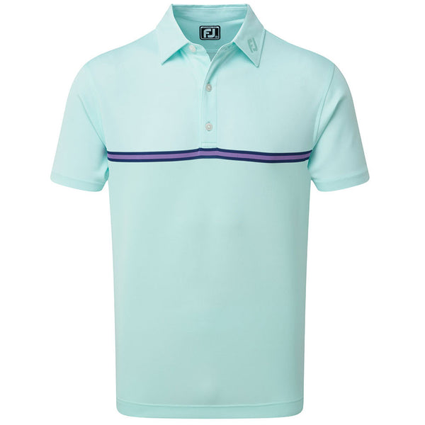 FootJoy Jacquard Top Colour Block Polo Shirt - Mint