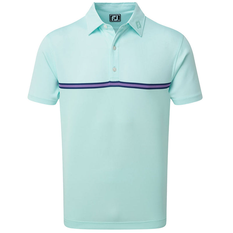 FootJoy Jacquard Top Colour Block Polo Shirt - Mint