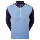 FootJoy Heather Colour Block Chill-Out Sweater - Navy/Heather Lagoon