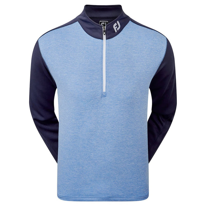 FootJoy Heather Colour Block Chill-Out Sweater - Navy/Heather Lagoon