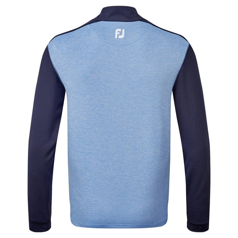 FootJoy Heather Colour Block Chill-Out Sweater - Navy/Heather Lagoon